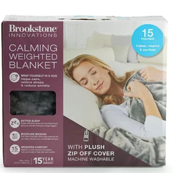Brookstone Calming Weighted Throw Blanket - Picture 5 of 6